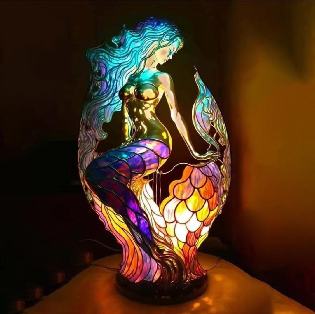 Stained Glass Animal Lamp Home Decor