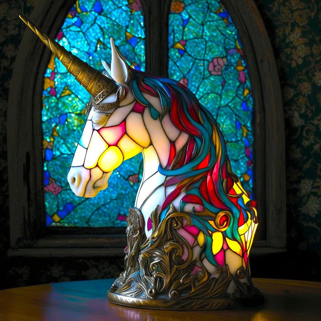 Stained Glass Animal Lamp Home Decor