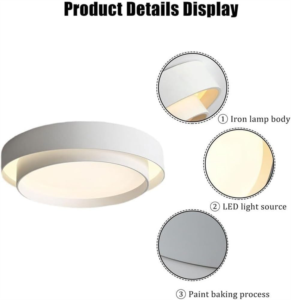 Nordic Modern Minimalist Round LED Ceiling Light Fixture for Contemporary Home Decor and Stylish Illumination