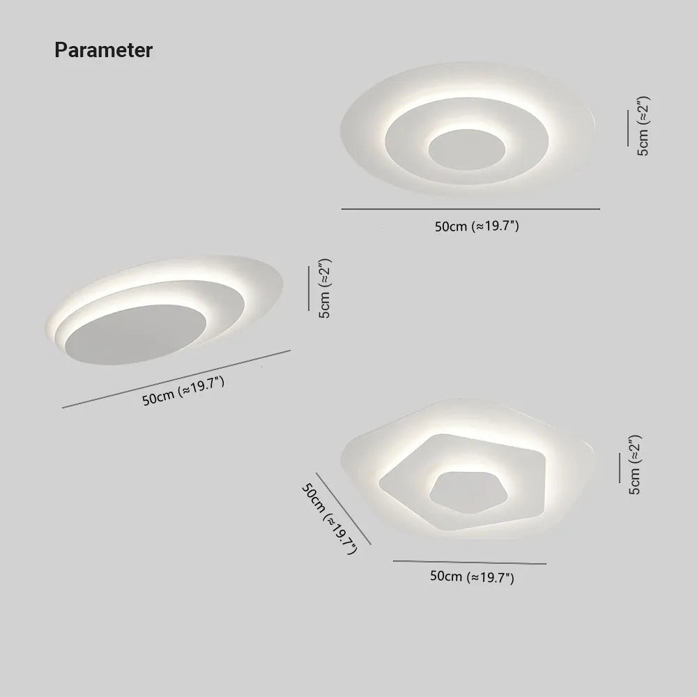 Luminaire de plafond moderne en acrylique blanc