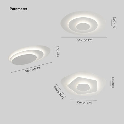 Luminaire de plafond moderne en acrylique blanc