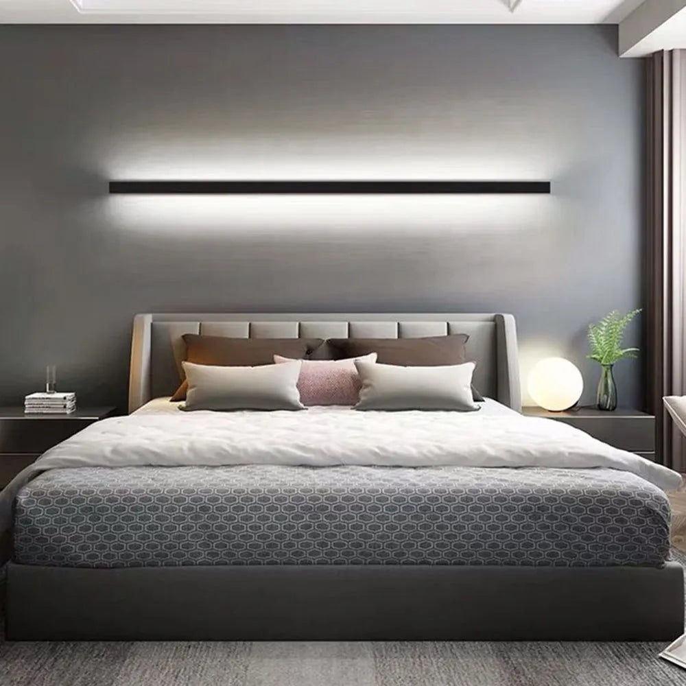 Aplique de pared minimalista LED de metal acrílico