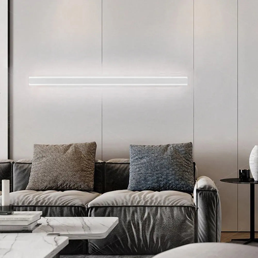 Aplique de pared minimalista LED de metal acrílico