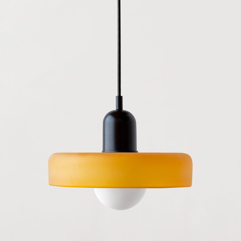 Contemporary Bauhaus Stained Glass Pendant Light with Dual Heads for Stylish Home Illumination