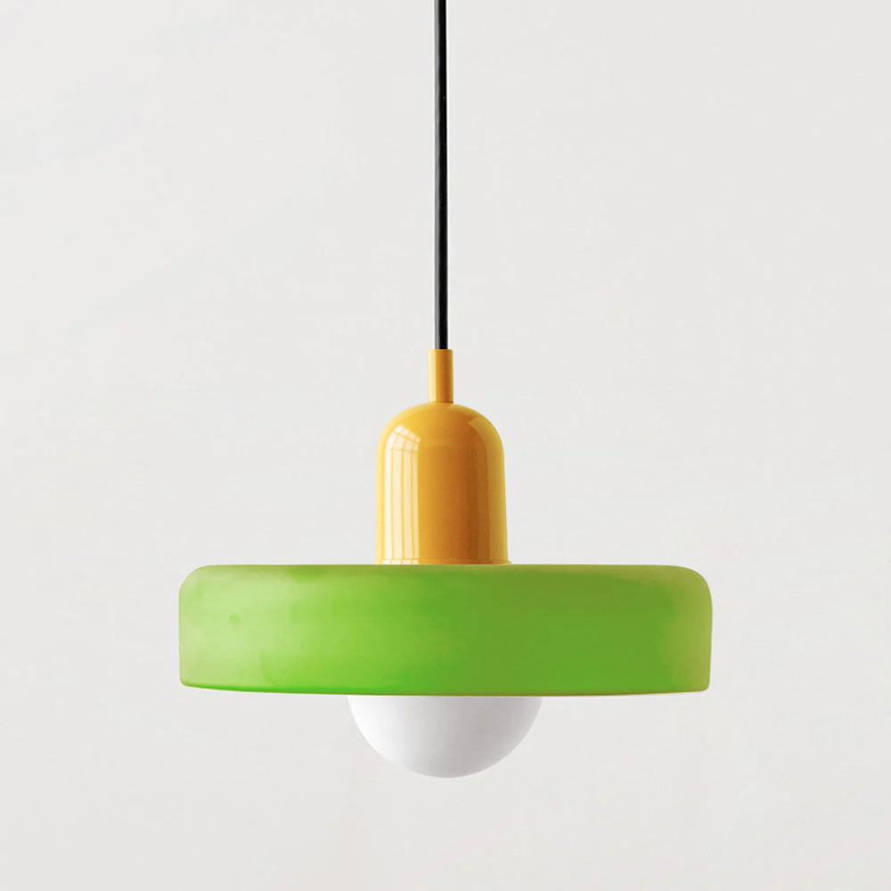 Vibrant Bauhaus Glass Pendant Light for Kitchen Island - Colourful Ceiling Fixture for Modern Home Décor