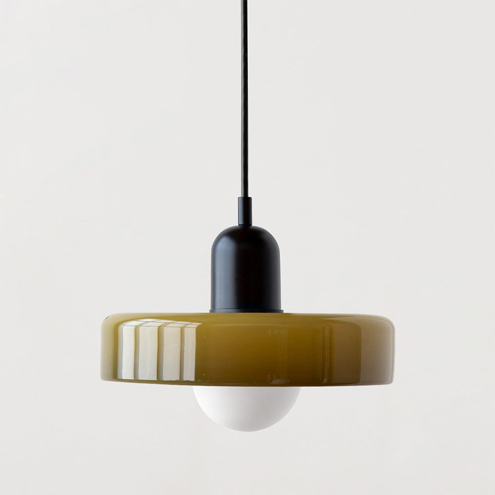 Vibrant Bauhaus Glass Pendant Light for Kitchen Island - Colourful Ceiling Fixture for Modern Home Décor