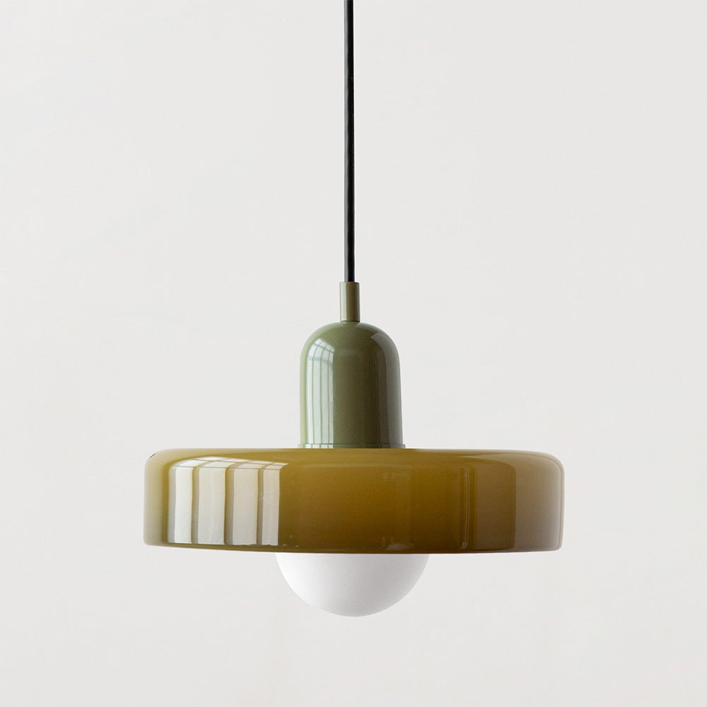 Vibrant Bauhaus Glass Pendant Light for Kitchen Island - Colourful Ceiling Fixture for Modern Home Décor