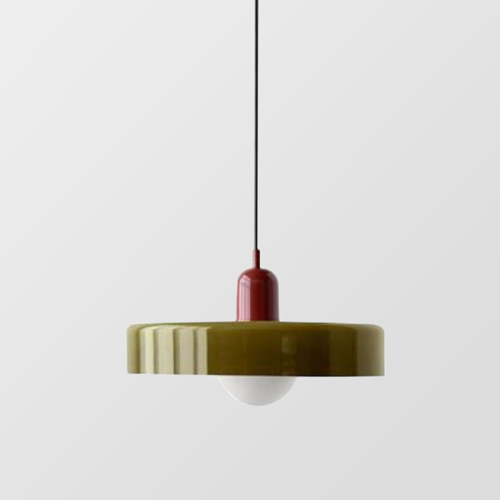 Vibrant Bauhaus Glass Pendant Light for Kitchen Island - Colourful Ceiling Fixture for Modern Home Décor