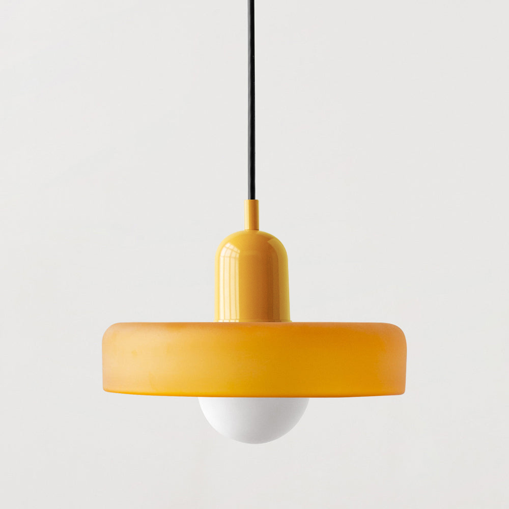 Vibrant Bauhaus Glass Pendant Light for Kitchen Island - Colourful Ceiling Fixture for Modern Home Décor