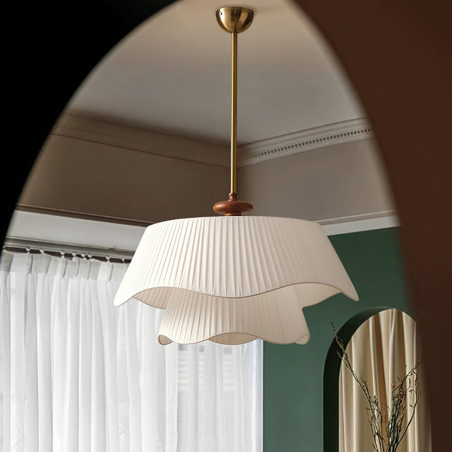 Pendant Light Vintage Fabric Ceiling Fixture