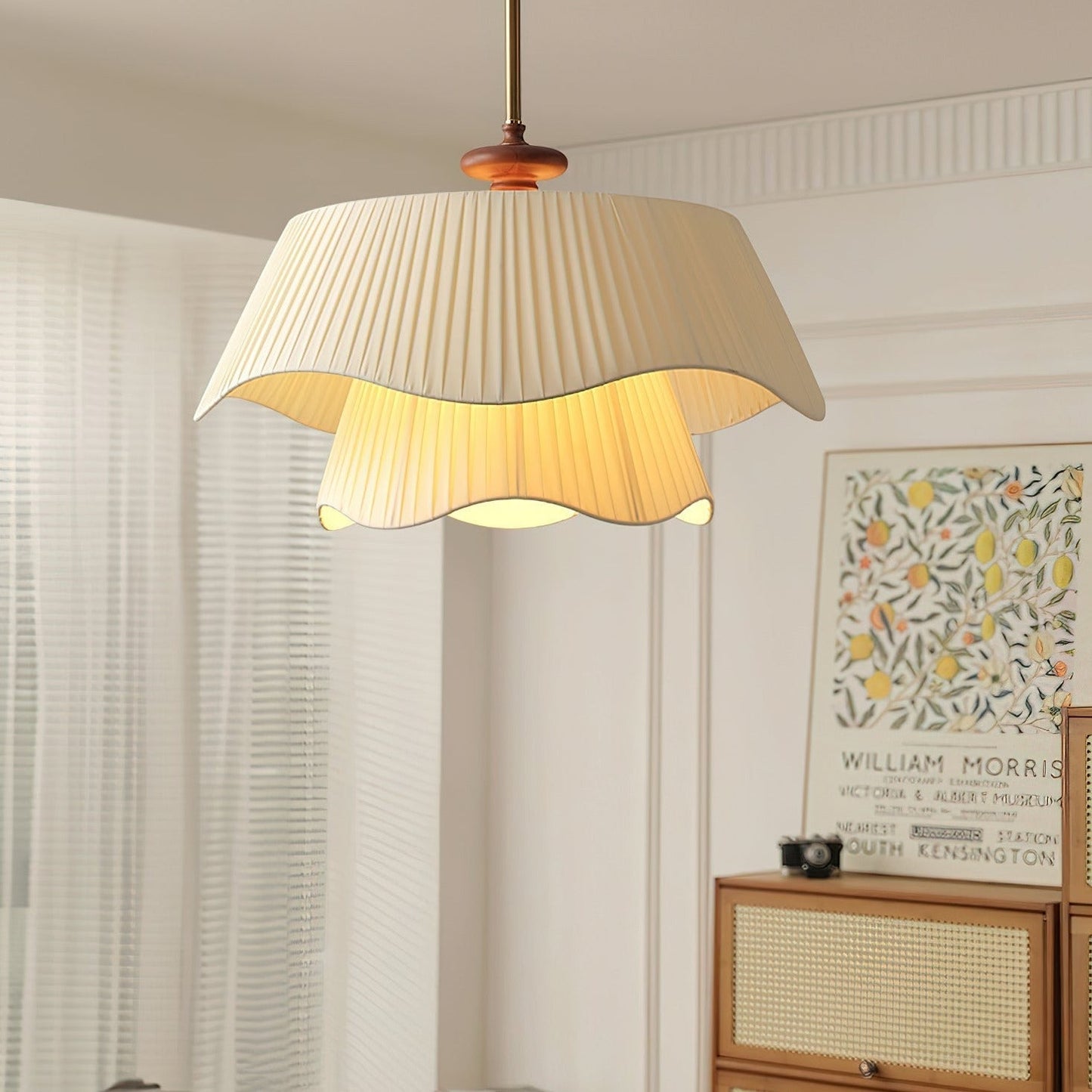 Pendant Light Vintage Fabric Ceiling Fixture
