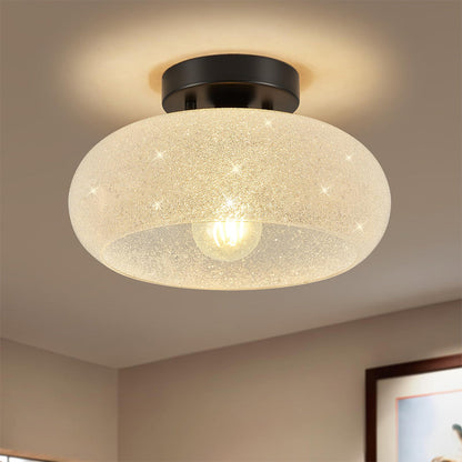 Ceiling Light Glass Modern Semi Flush Fixture