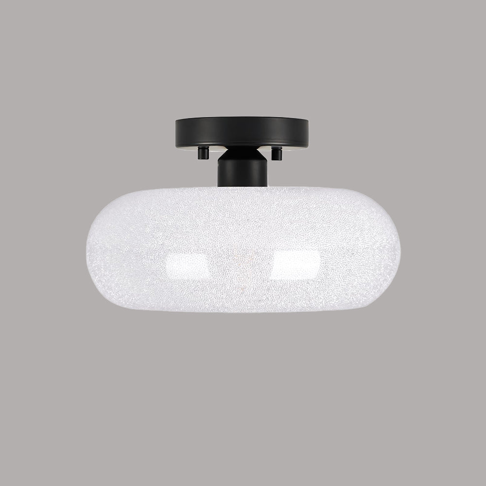 Lampada da soffitto in vetro moderna a plafone semi incassata