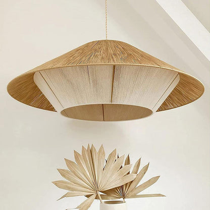 Pendant Light Boho Natural Woven Ceiling Lamp