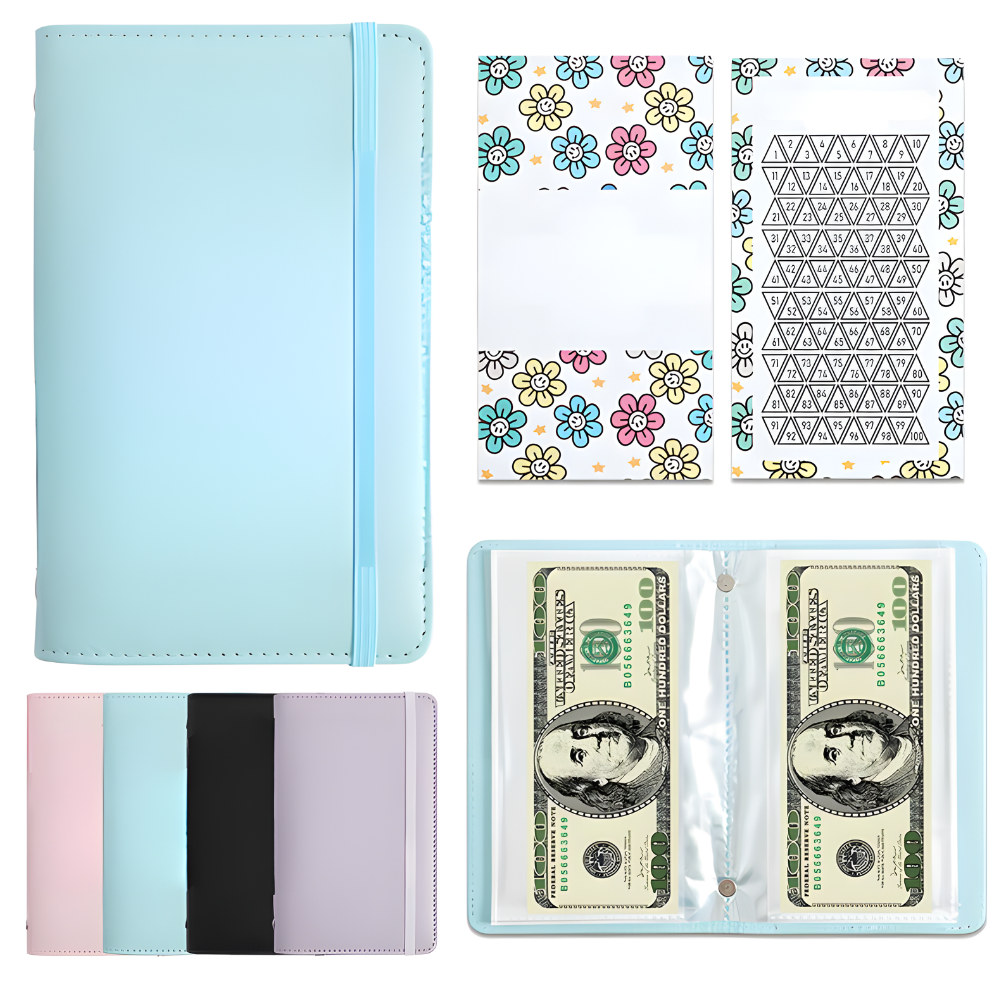 Archivador de libros de almacenamiento económico Sobres para dinero A6 Rastreador de ahorros