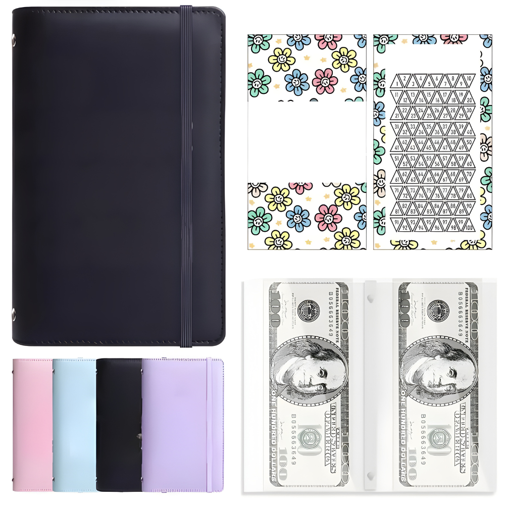 Archivador de libros de almacenamiento económico Sobres para dinero A6 Rastreador de ahorros