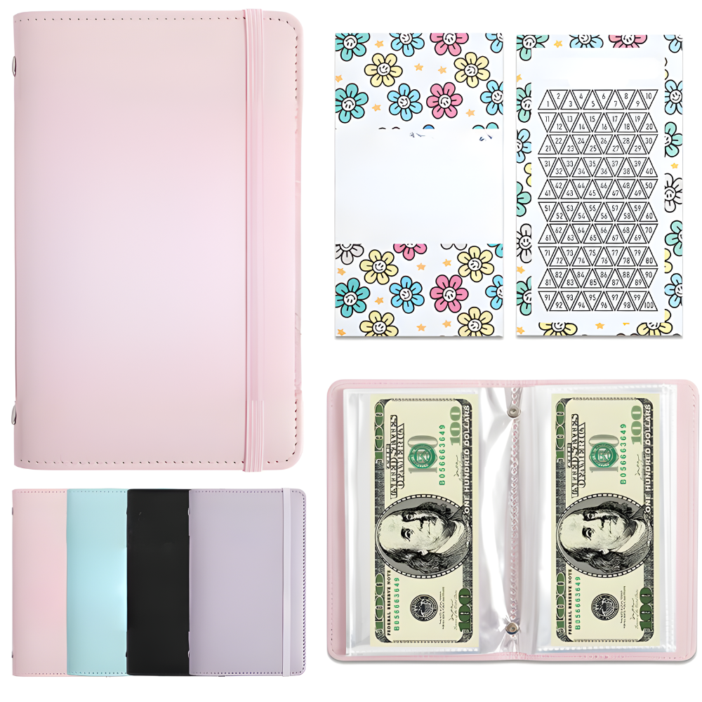 Raccoglitore per libri di archiviazione economico A6 Buste per soldi Tracker di risparmio