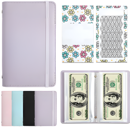 Raccoglitore per libri di archiviazione economico A6 Buste per soldi Tracker di risparmio