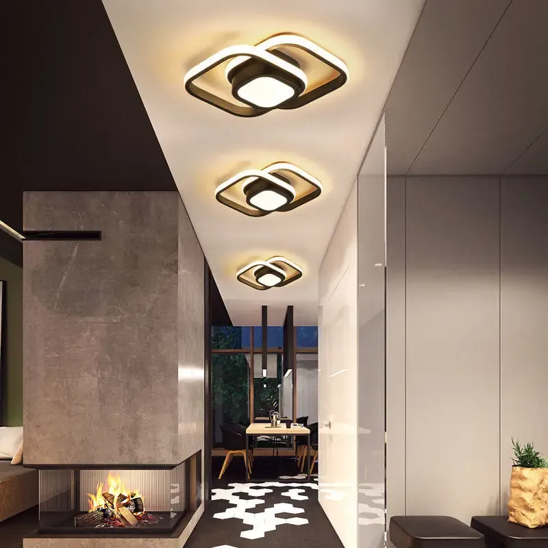 Sleek Minimalist Double Ring LED Ceiling Light Fixture for Modern Home Interiors and Contemporary Spaces