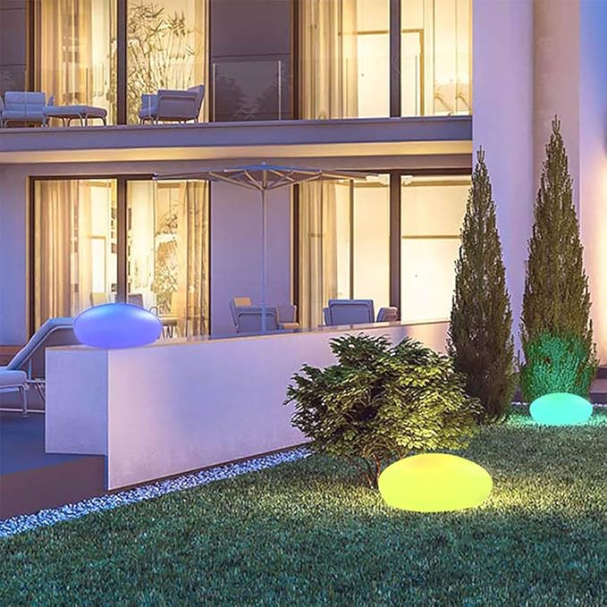 Garden lights waterproof LED stone effect