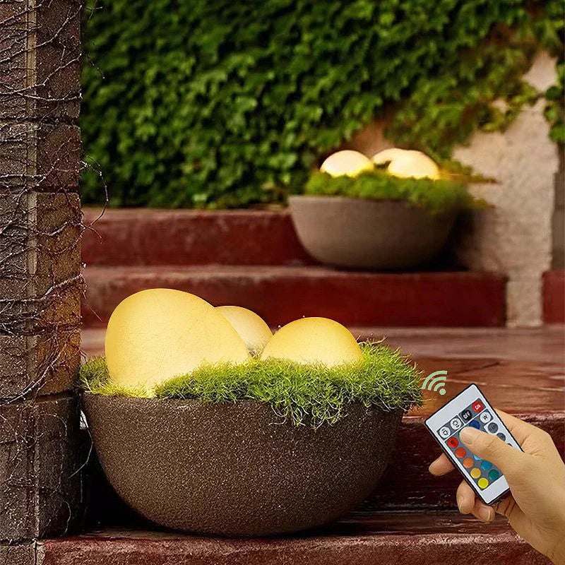 Garden lights waterproof LED stone effect