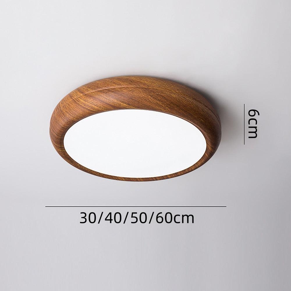 Elegant Simple Wood LED Round Ceiling Light Fixture for Modern Home Interiors - Stylish Illumination Solution