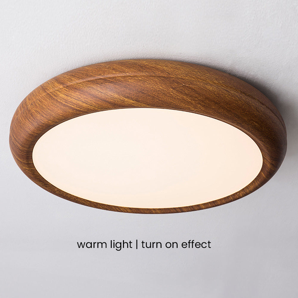 Elegant Simple Wood LED Round Ceiling Light Fixture for Modern Home Interiors - Stylish Illumination Solution