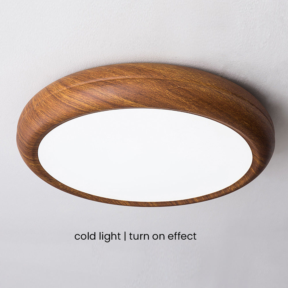 Elegant Simple Wood LED Round Ceiling Light Fixture for Modern Home Interiors - Stylish Illumination Solution