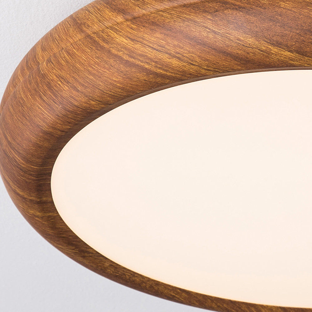 Elegant Simple Wood LED Round Ceiling Light Fixture for Modern Home Interiors - Stylish Illumination Solution