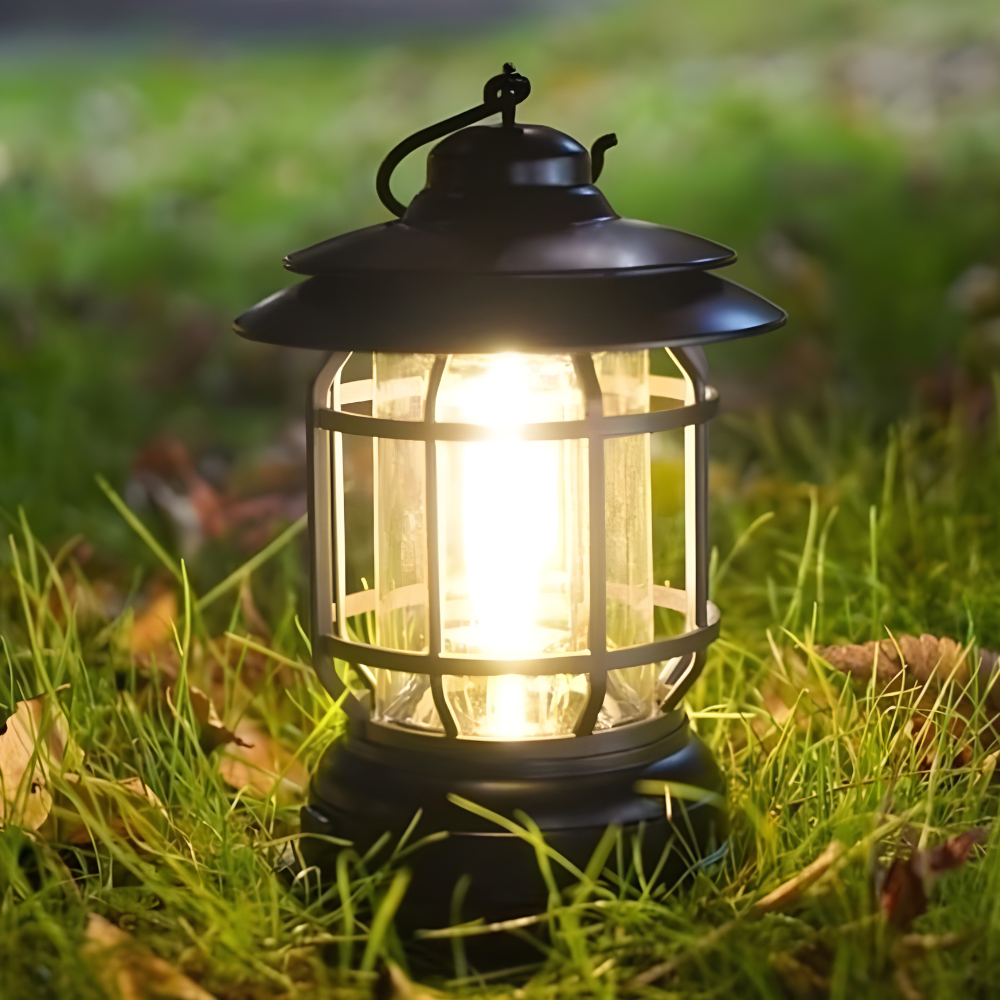 Lámpara de camping luces LED retro portátil magnética recargable