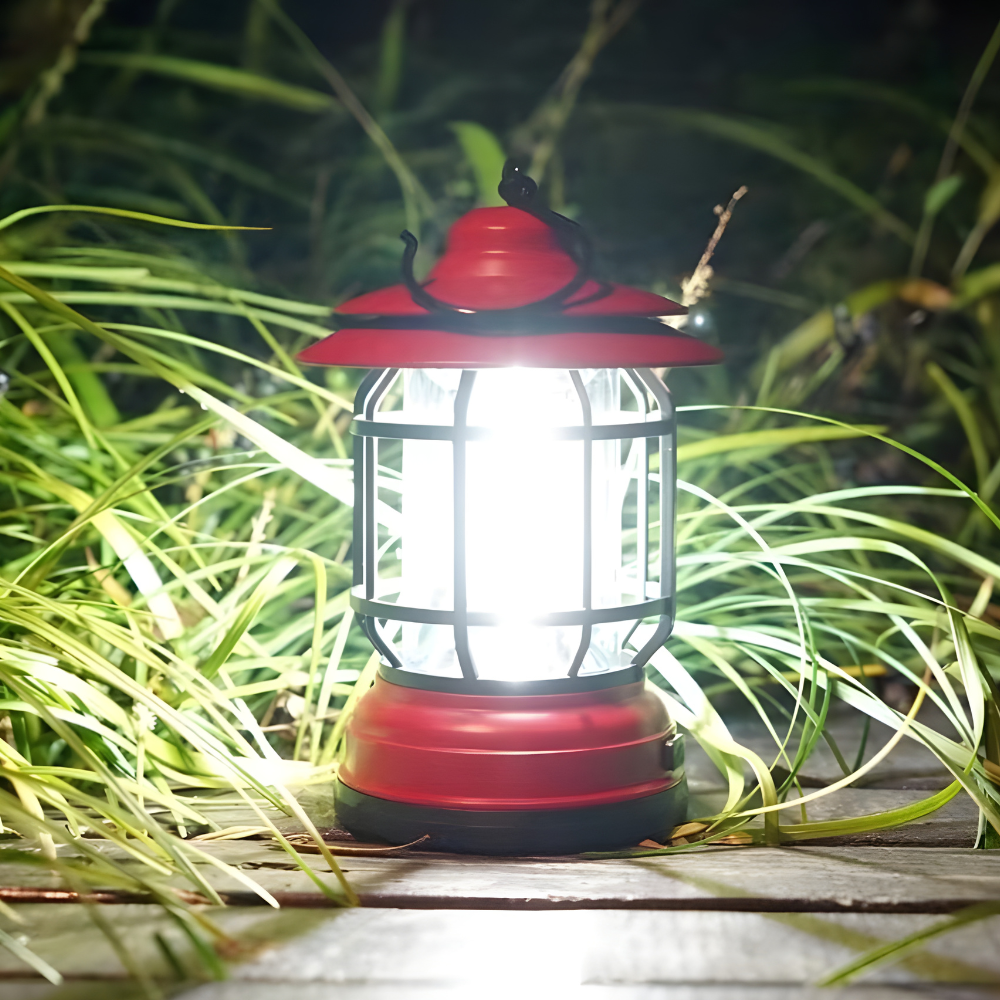 Lámpara de camping luces LED retro portátil magnética recargable