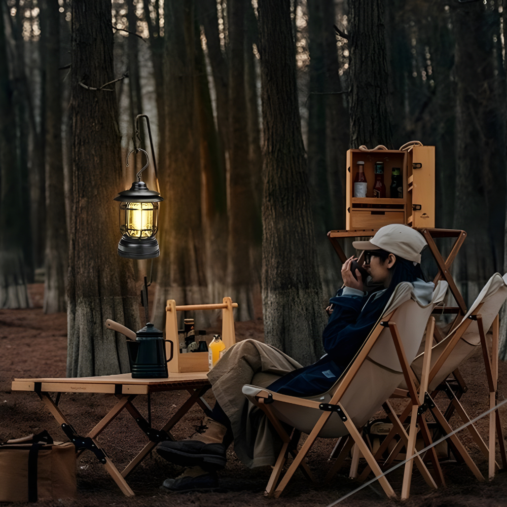 Lámpara de camping luces LED retro portátil magnética recargable