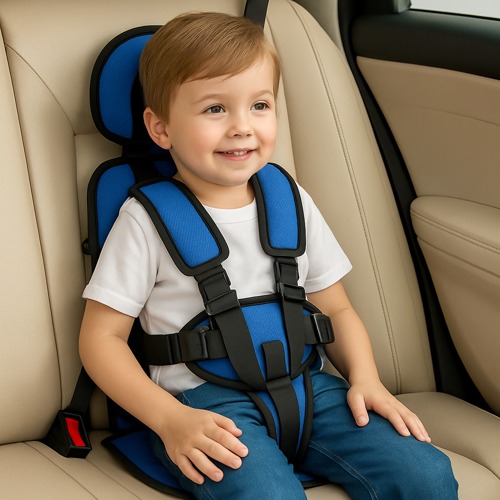 Siège auto de voyage portable pour tout-petit, rehausseur de sécurité compact avec harnais pliable