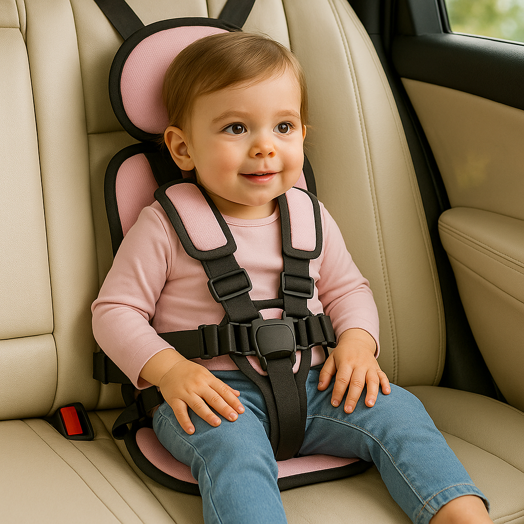 Siège auto de voyage portable pour tout-petit, rehausseur de sécurité compact avec harnais pliable