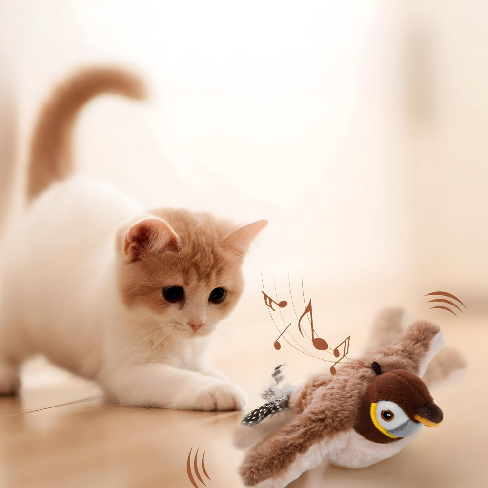 Cat Toy Plush Bird Chirping Sound