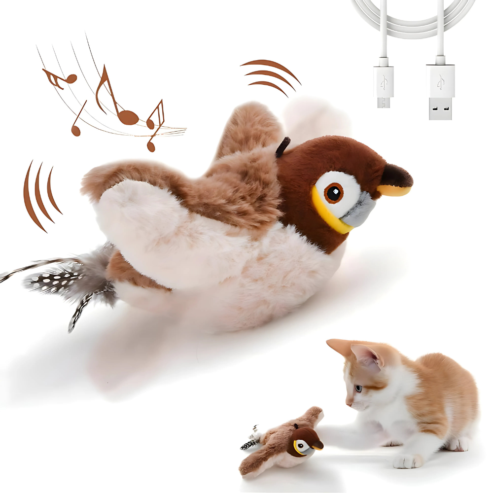 Cat Toy Plush Bird Chirping Sound