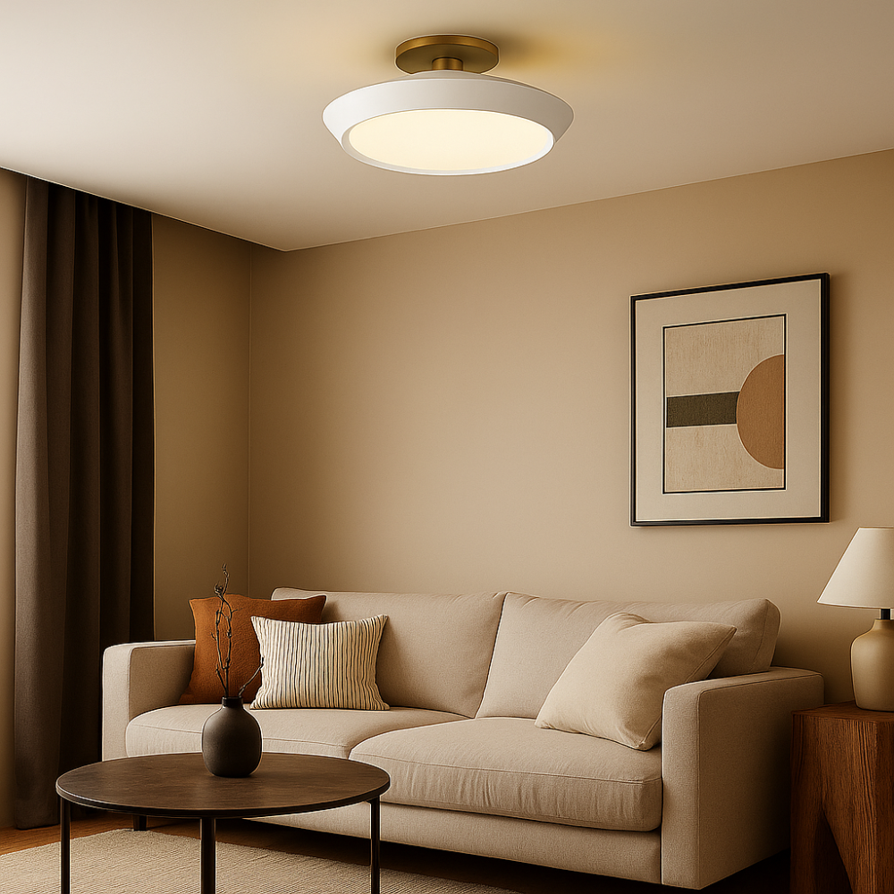 Lampade da soffitto LED moderne a plafone in metallo rotondo