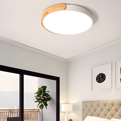 Ceiling Lights LED Modern Wood Flush Mount Dimmable Light Fixture