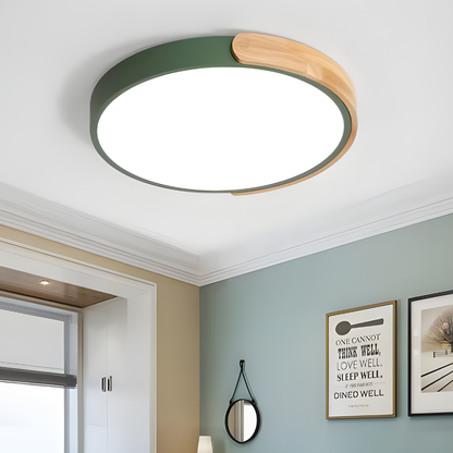 Ceiling Lights LED Modern Wood Flush Mount Dimmable Light Fixture