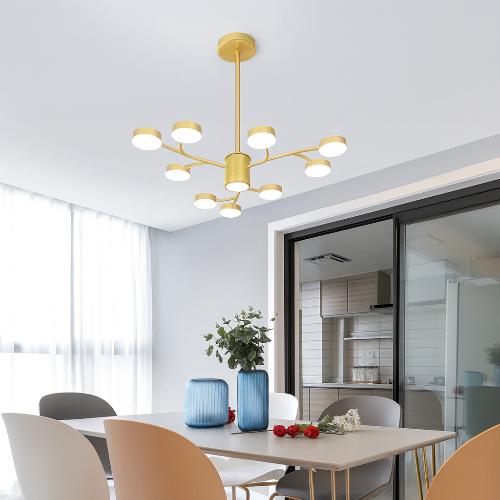 Lampade da soffitto Moderni lampadari LED Nero Alluminio Dimmerabile Faretto