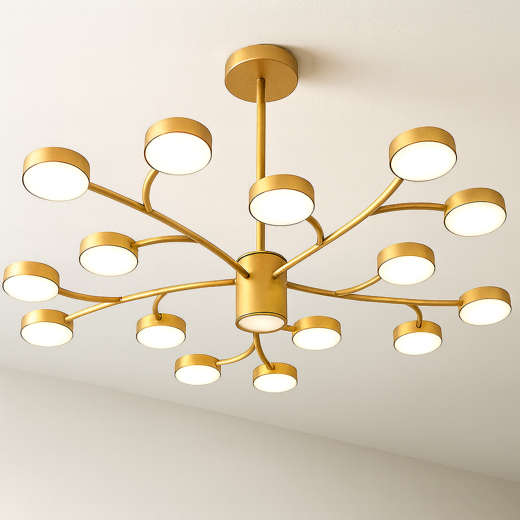 Deckenleuchten Moderne Kronleuchter LED Schwarzes Aluminium Dimmbares Leuchtmittel