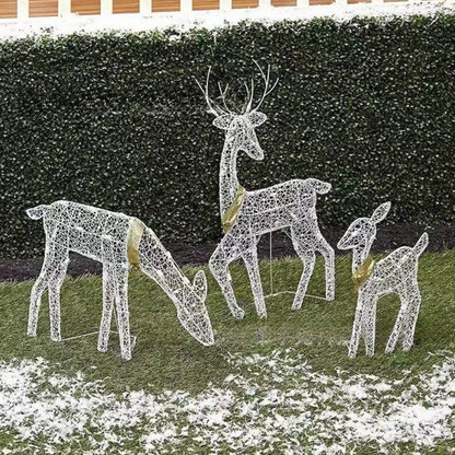 Décorations de Noël Figures lumineuses en acrylique de rennes