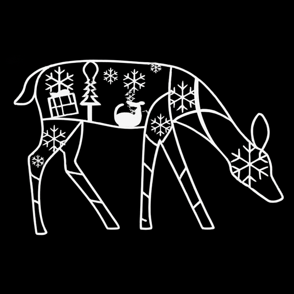 Décorations de Noël Figures lumineuses en acrylique de rennes