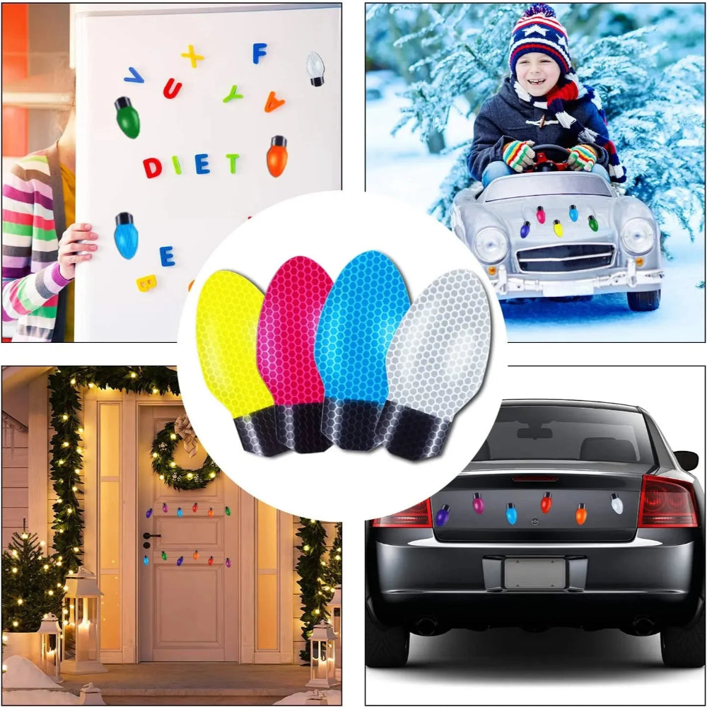 Christmas Reflective Magnet Bulb Decorations
