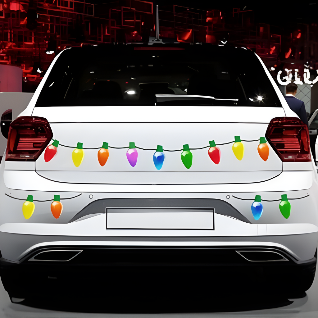Weihnachtsauto-Magnetlichter reflektierendes Feiertagsdekorset