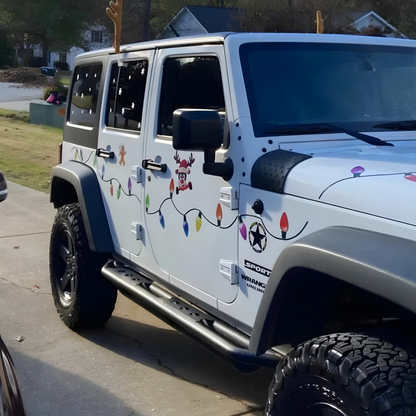 Christmas Car Magnet Lights Reflective Holiday Decoration Set