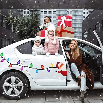Christmas Car Magnet Lights Reflective Holiday Decoration Set