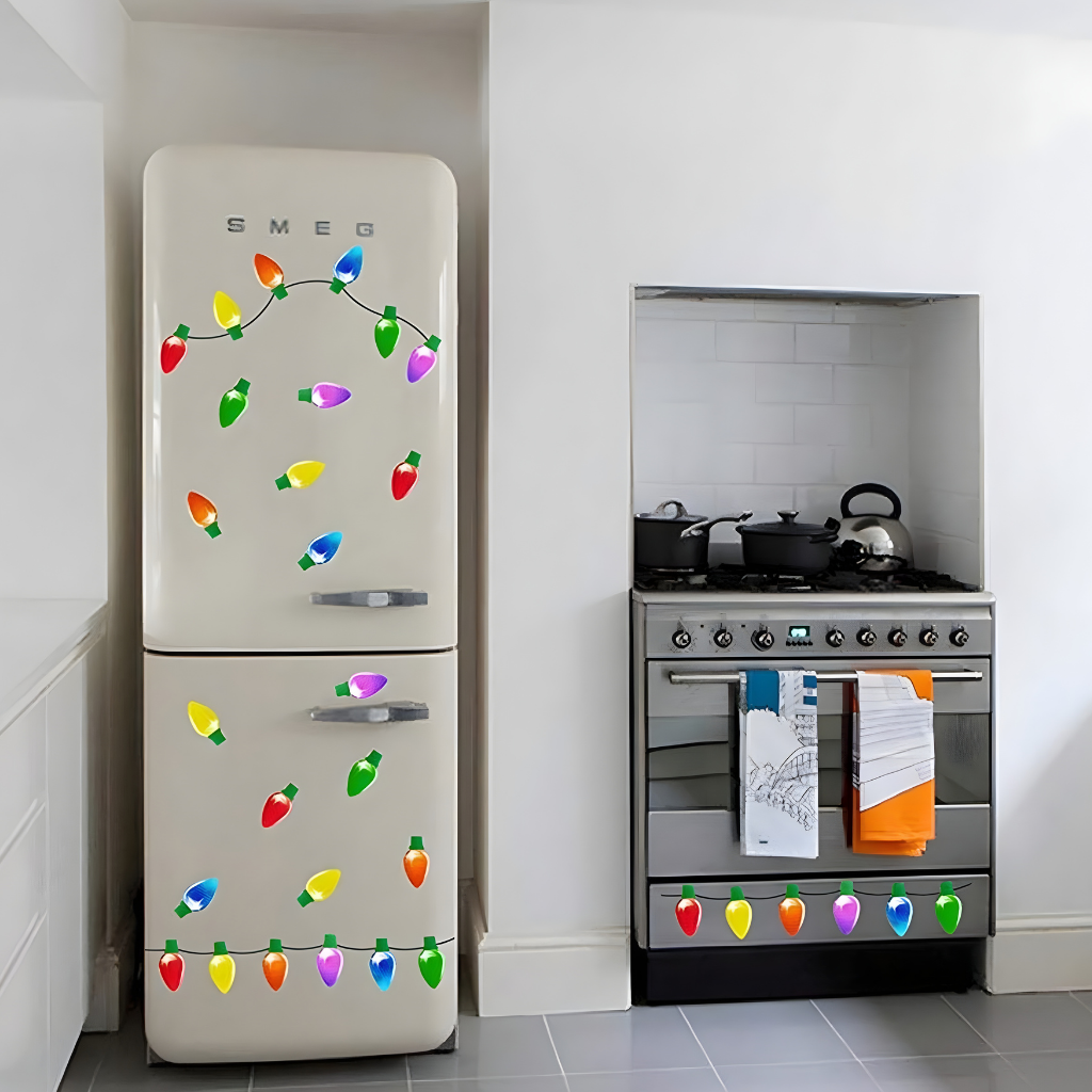 Christmas Car Magnet Lights Reflective Holiday Decoration Set