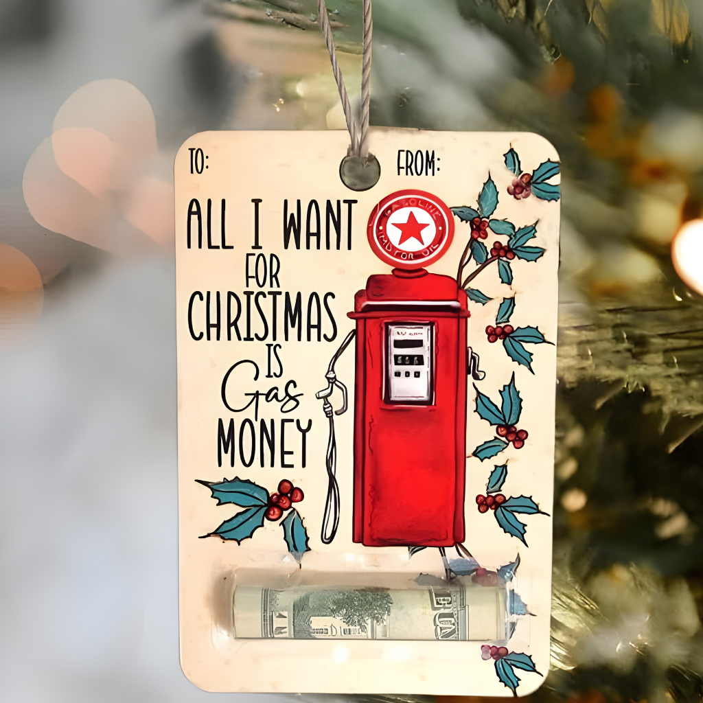 Christmas Money Holder Wooden Gift Card Ornament Decoration