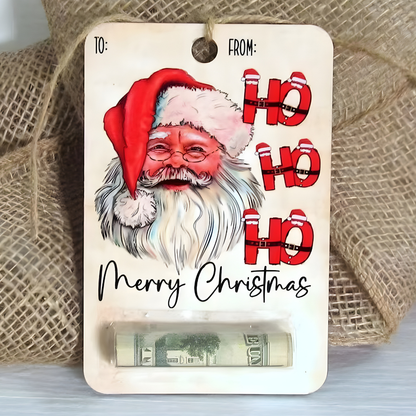 Christmas Money Holder Wooden Gift Card Ornament Decoration